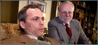 Steven Lane and Terry Wells in 'Freud's Last Session'